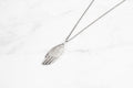 Hand amulet necklace - silver