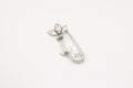 Flower Stem Safety Pin - Silver