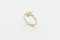 Circe ring -10k gold with white rose cut diamond - READY TO SHIP