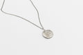 Saint Jude medallion necklace - silver