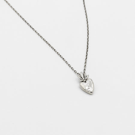 Burning Heart necklace - silver