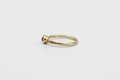 Petra Ring - 14k gold with dark salt & pepper diamond - Ready to Ship