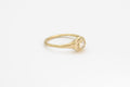 Laude Ring - 14k gold with round salt & pepper diamond - Ready to Ship