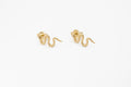 Tiny snake studs - gold