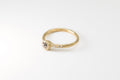 Petra Ring - 14k gold with dark salt & pepper diamond - Ready to Ship